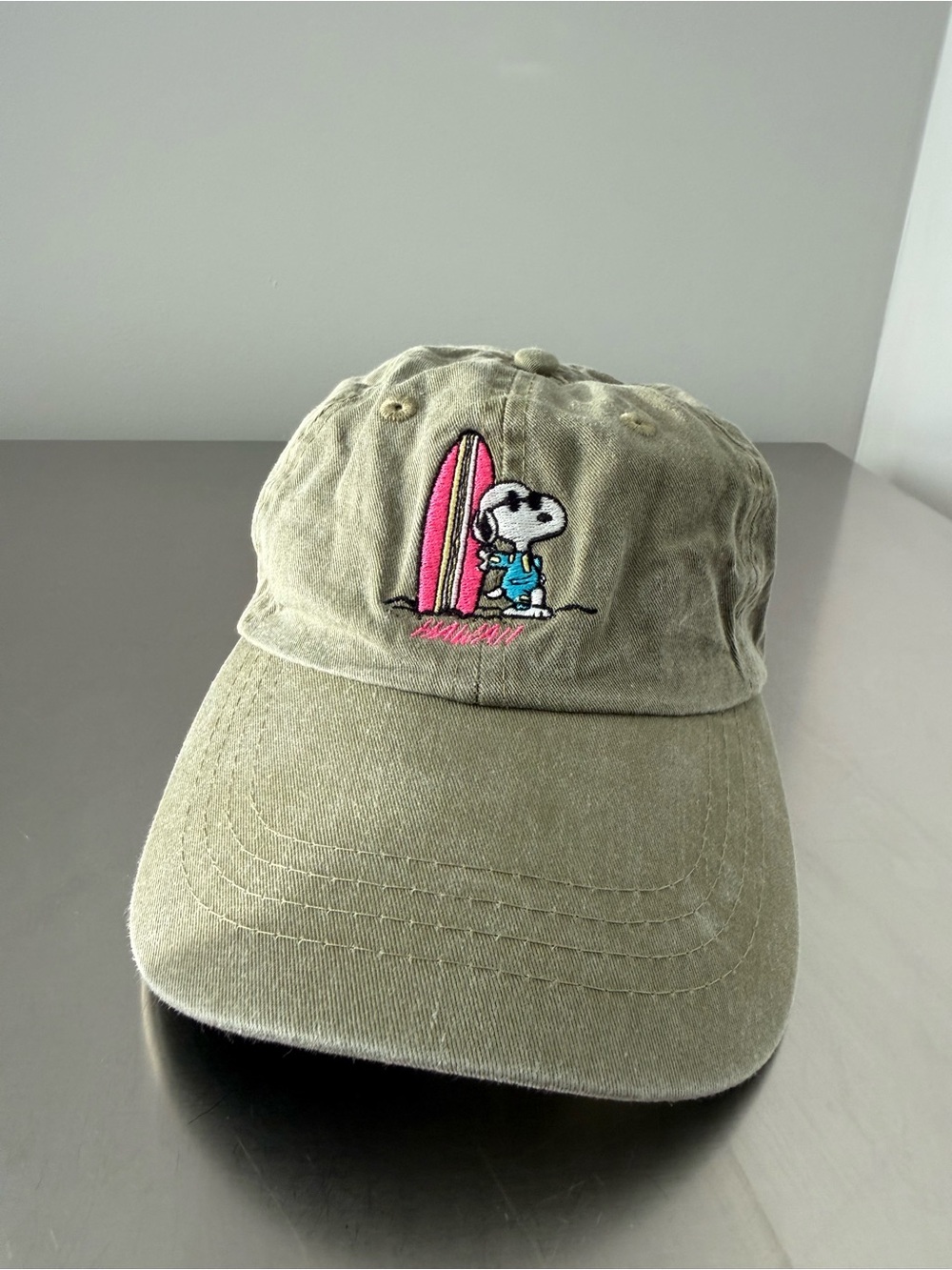 Snoopy Hawaii Surf Dad Hat – Khaki